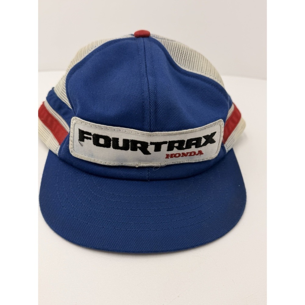 Vintage Honda FourTrax Snapback Trucker Hat USA Made Mesh Cap ATV
